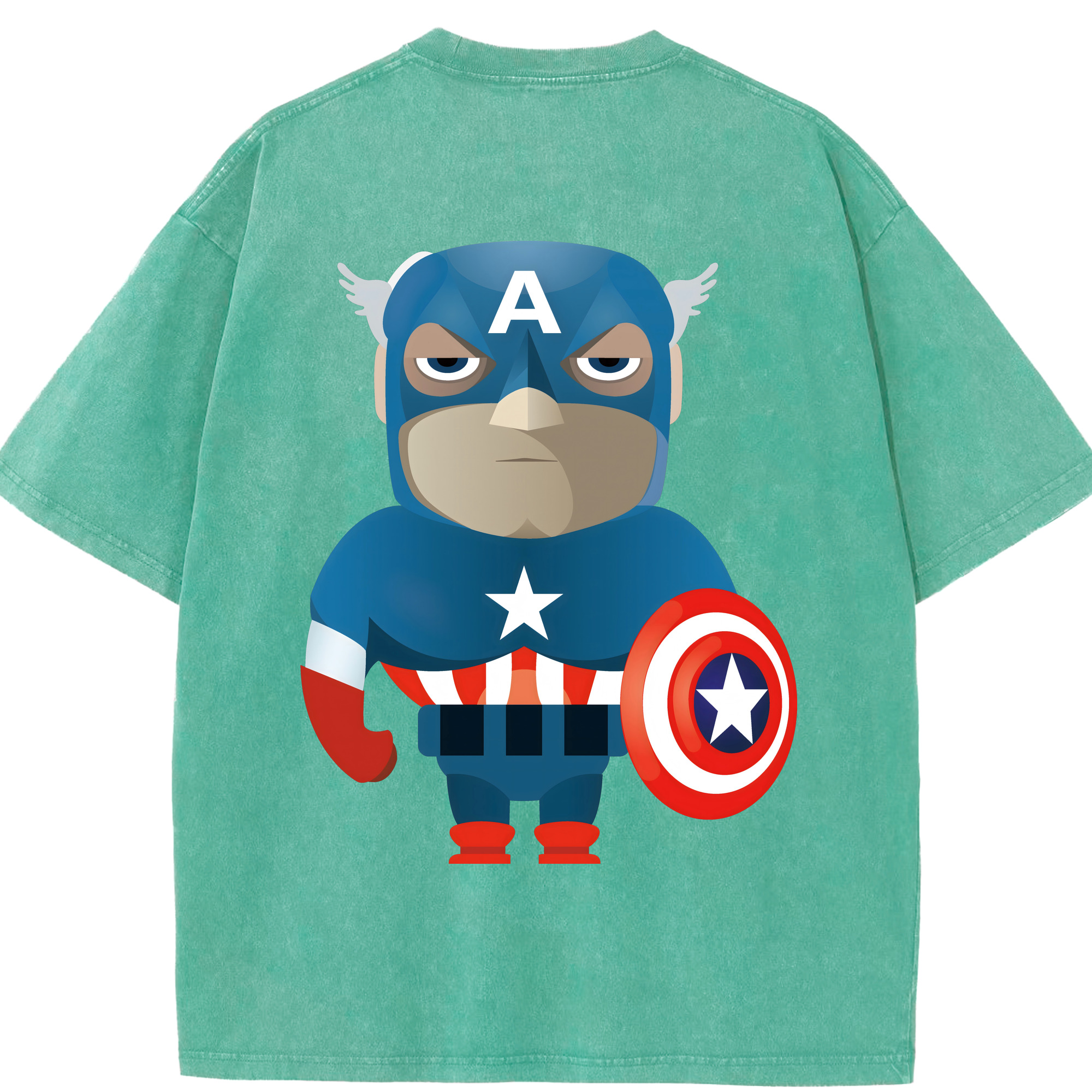 （画像用） アベンジャーズ The Avengers 綿100% ヴィンテージ風 半袖Tシャツ（背面プリント）